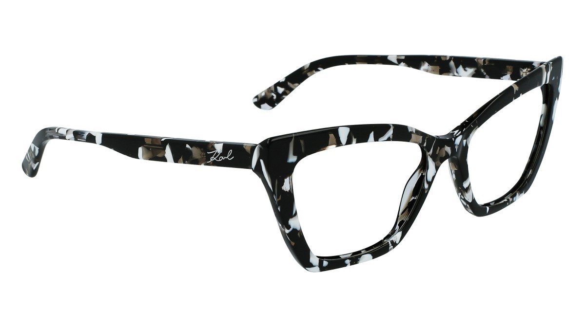 Eyeglasses Karl Lagerfeld KL6063 N (007) color black/white shape cat eye 