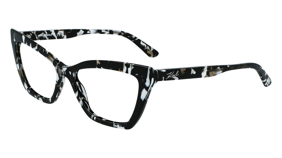 Eyeglasses Karl Lagerfeld KL6063 N (007) color black/white shape cat eye 
