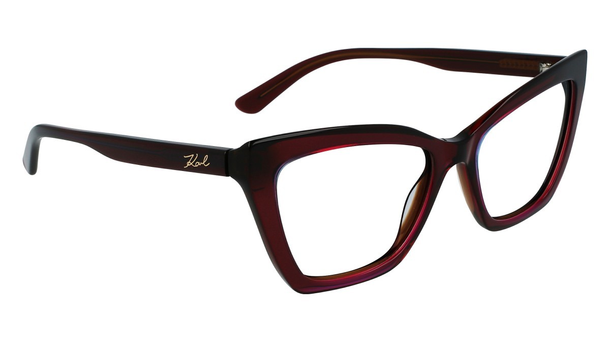 Eyeglasses Karl Lagerfeld KL6063 N (603) color burgundy trilayer shape cat eye 