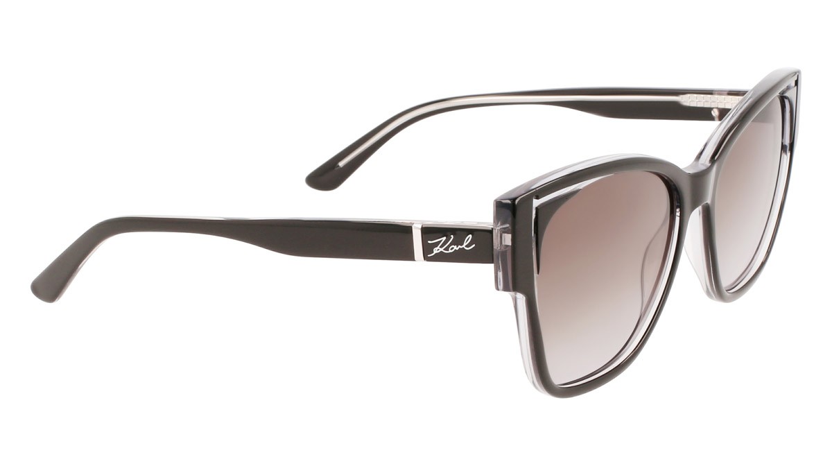 Sonnenbrillen Karl Lagerfeld KL6069S (005) farbe black/crystal form schmetterling gläser gradient smoke