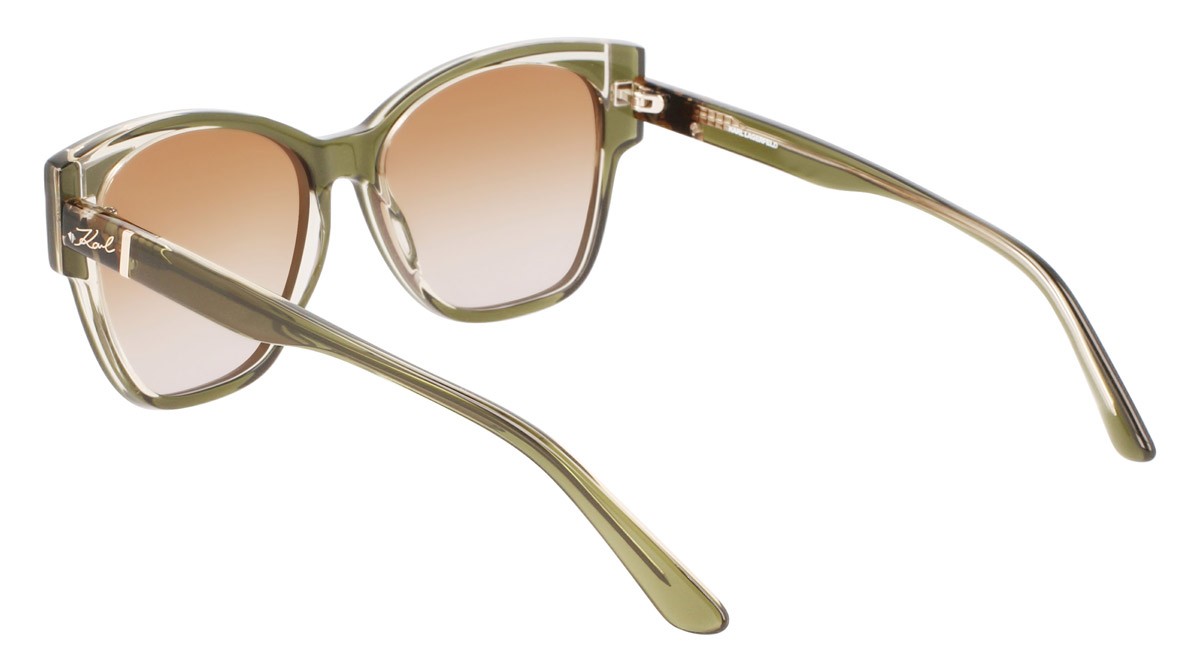 Sonnenbrillen Karl Lagerfeld KL6069S (305) farbe khahi/crystal form schmetterling gläser brick grey gradient