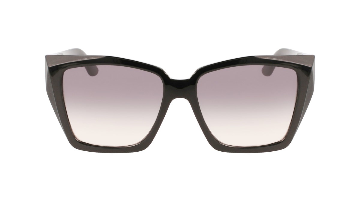 Occhiali da sole Karl Lagerfeld KL6072S (001) colore black forma quadrato lenti gradient smoke rose