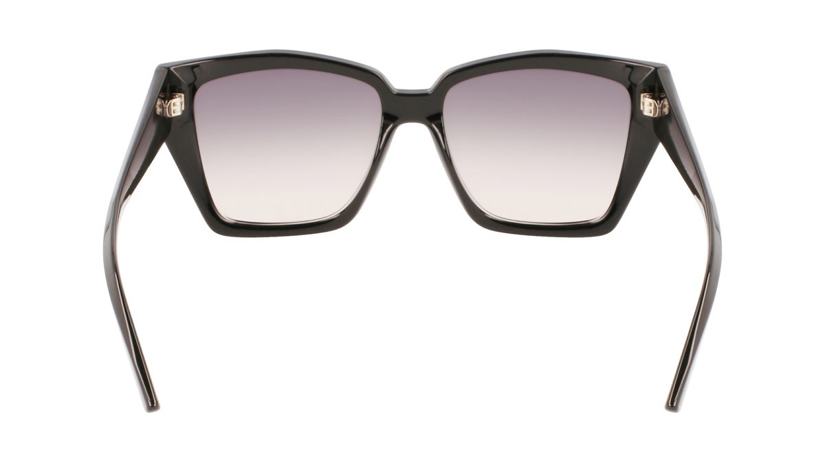 Occhiali da sole Karl Lagerfeld KL6072S (001) colore black forma quadrato lenti gradient smoke rose