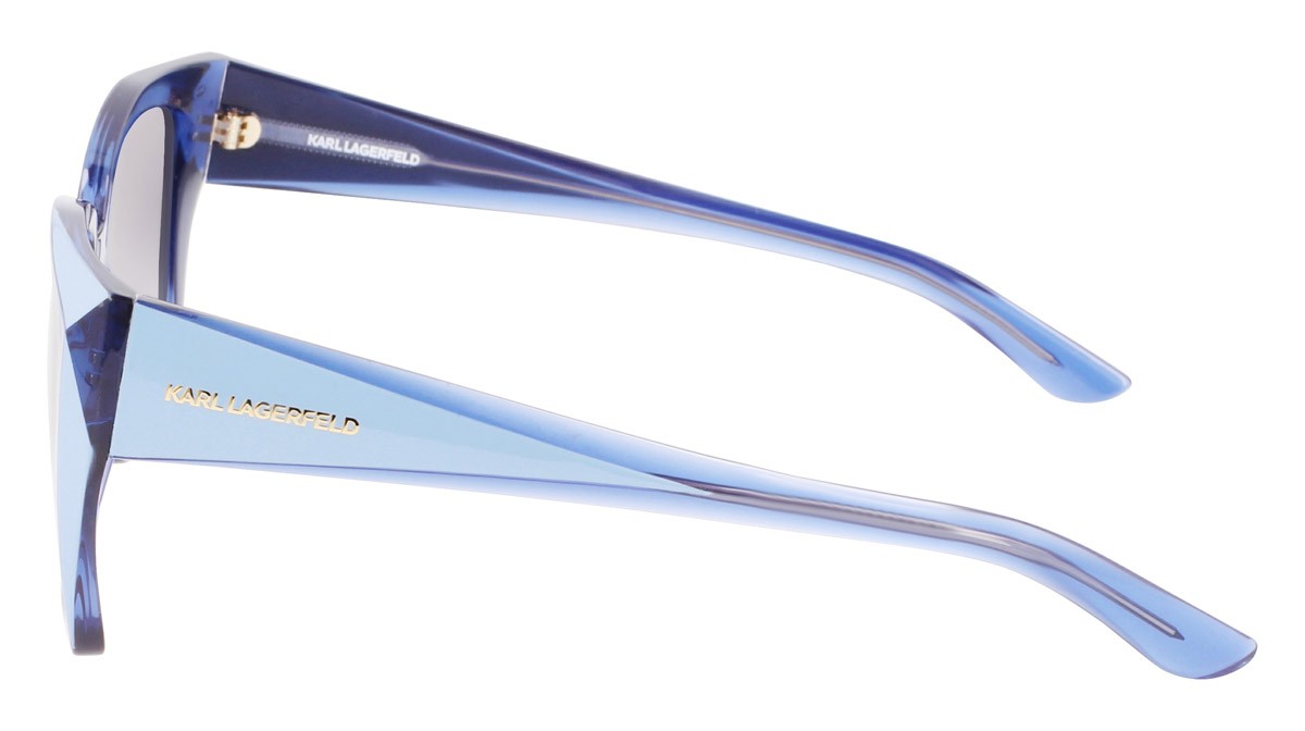 Sonnenbrillen Karl Lagerfeld KL6072S (450) farbe azure form quadratisch gläser gradient blue