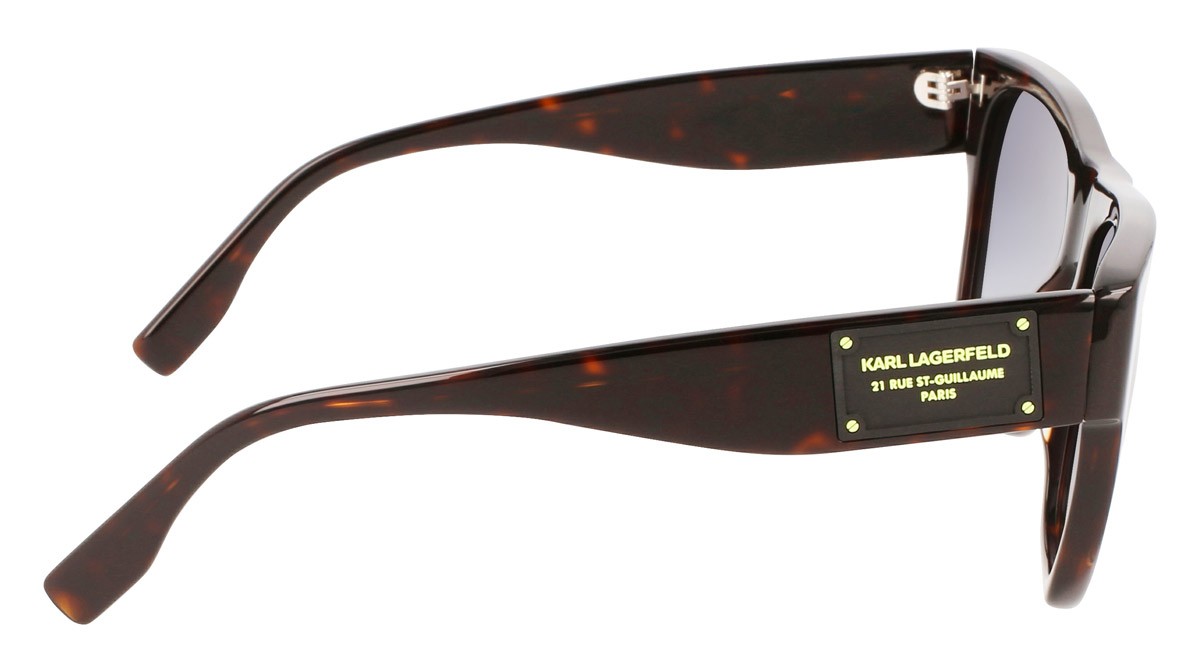 Sonnenbrillen Karl Lagerfeld KL6074S (242) farbe dark tortoise form rechteckig gläser gradient petrol