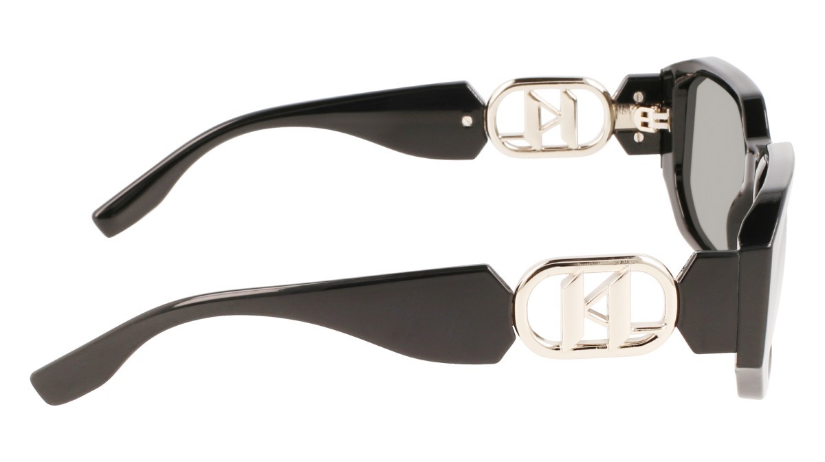 Sonnenbrillen Karl Lagerfeld KL6085S (001) farbe black form rechteckig gläser solid grey