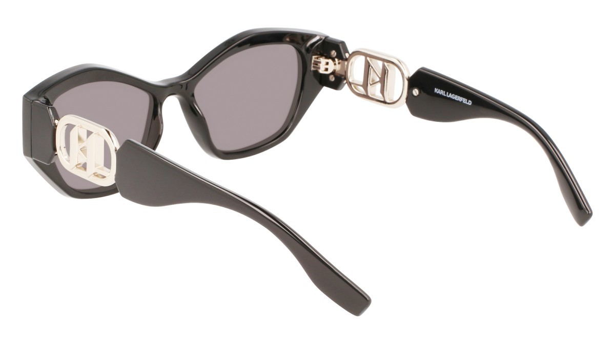 Sonnenbrillen Karl Lagerfeld KL6086S (001) farbe black form rechteckig gläser solid smoke