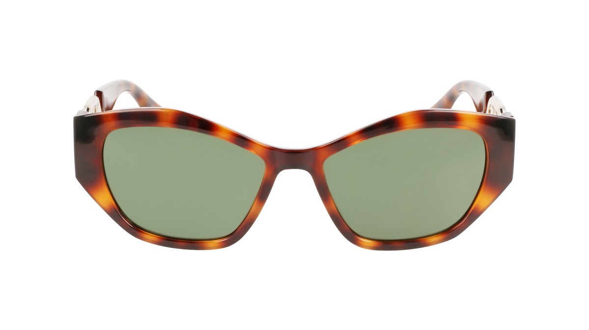 Sonnenbrillen Karl Lagerfeld KL6086S (240) farbe tortoise form rechteckig gläser solid green