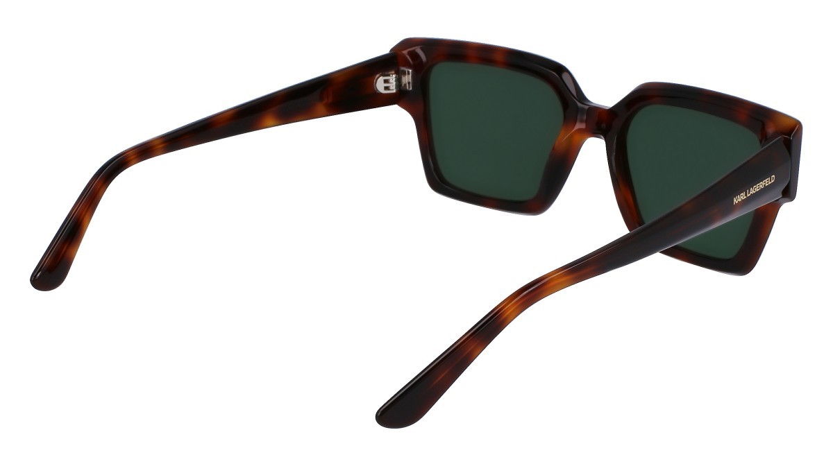 Occhiali da sole Karl Lagerfeld KL6089S (240) colore tortoise forma rettangolare lenti solid green