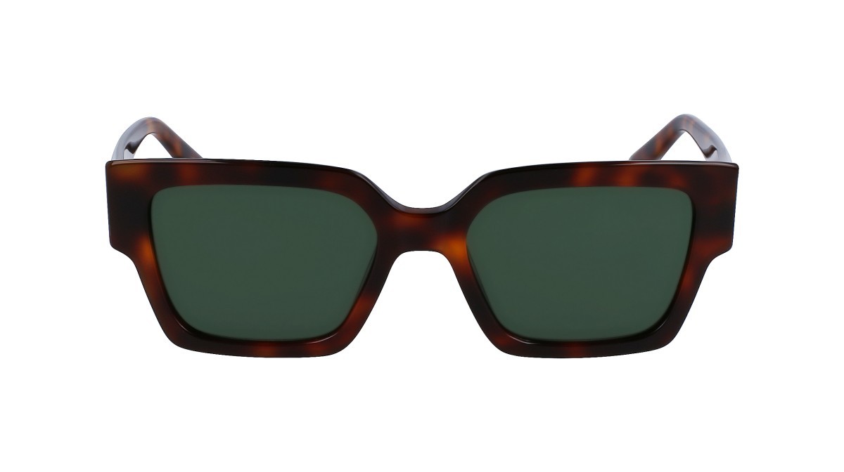 Occhiali da sole Karl Lagerfeld KL6089S (240) colore tortoise forma rettangolare lenti solid green