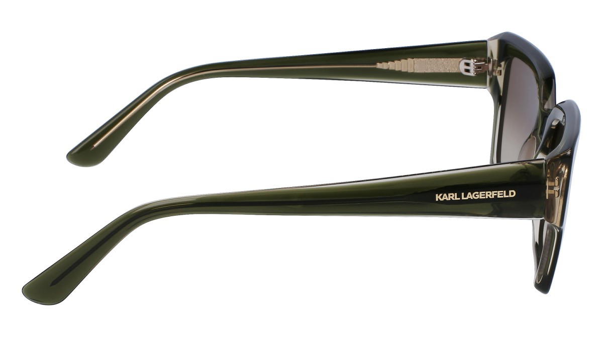 Occhiali da sole Karl Lagerfeld KL6089S (305) colore khaki/crystal forma rettangolare lenti gradient khaky