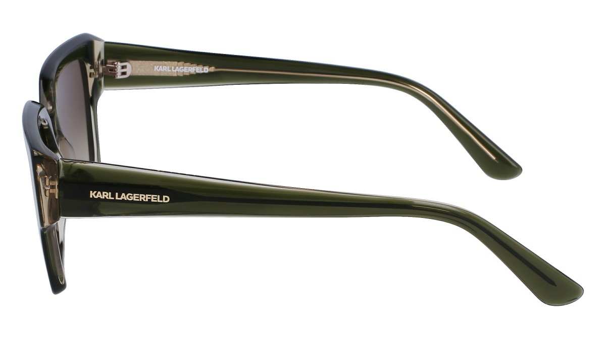 Sunglasses Karl Lagerfeld KL6089S N (305) color khaki/crystal shape rectangle 