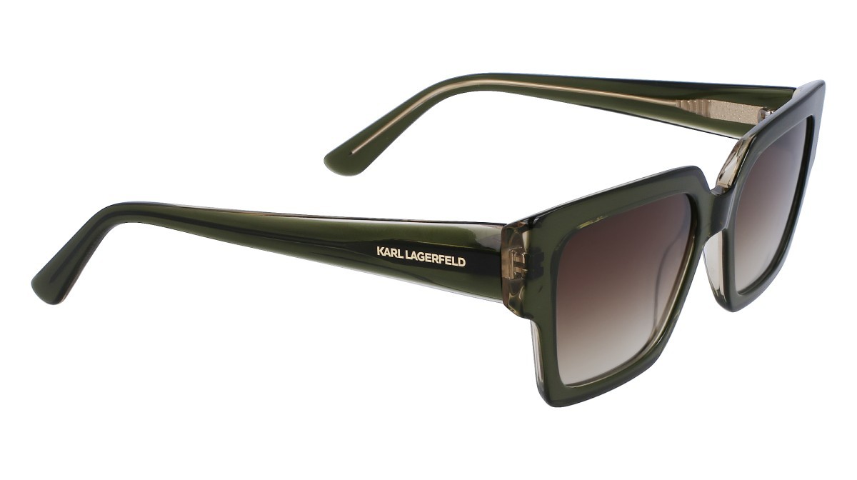 Sunglasses Karl Lagerfeld KL6089S N (305) color khaki/crystal shape rectangle 