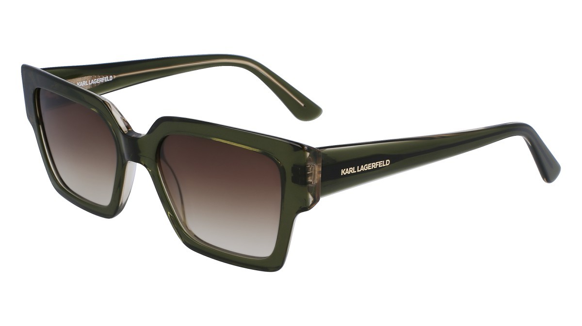 Sunglasses Karl Lagerfeld KL6089S N (305) color khaki/crystal shape rectangle 