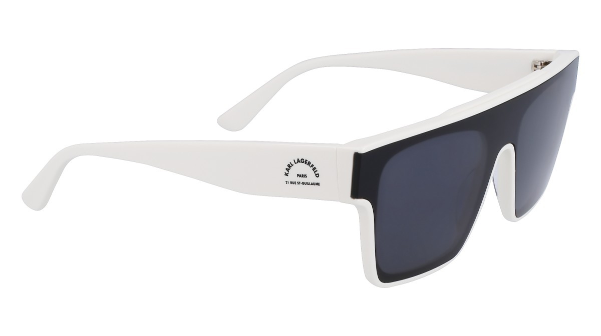 Sonnenbrillen Karl Lagerfeld KL6090S (105) farbe white form rechteckig gläser solid smoke