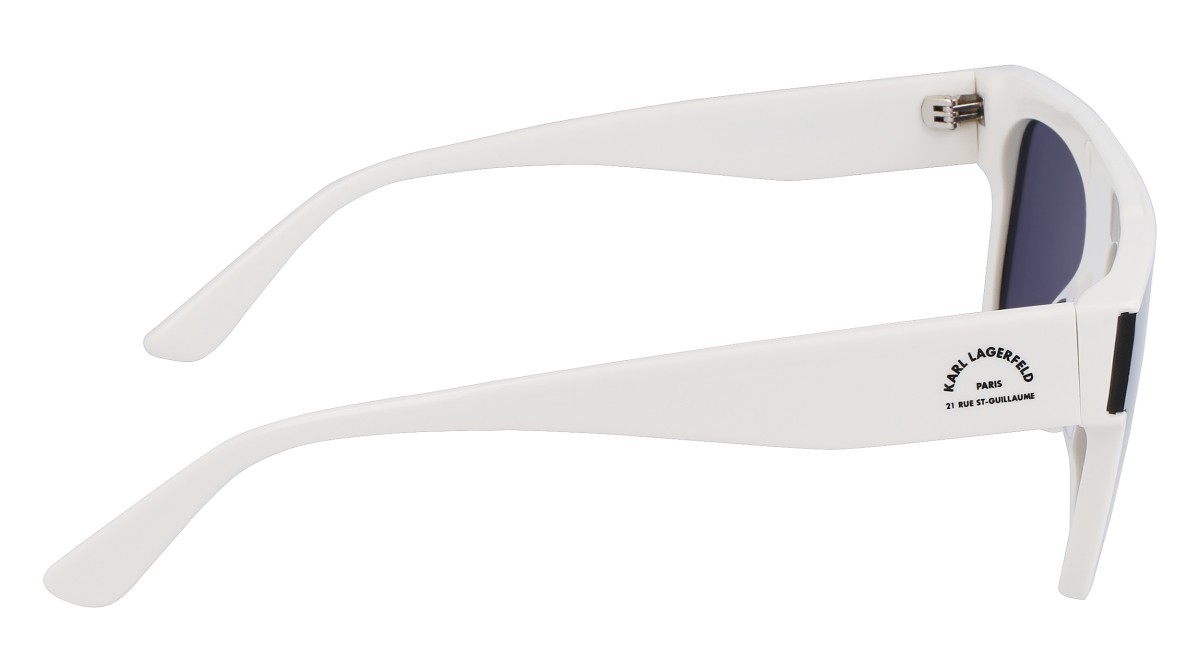 Sonnenbrillen Karl Lagerfeld KL6090S (105) farbe white form rechteckig gläser solid smoke