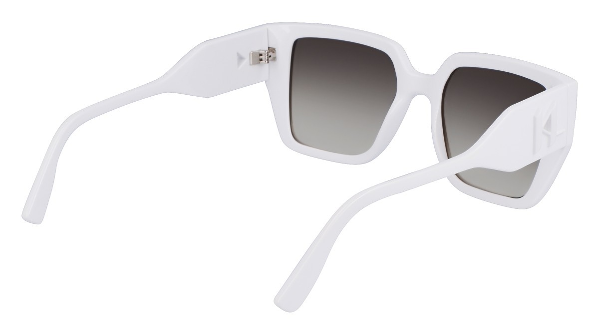 Occhiali da sole Karl Lagerfeld KL6098S (105) colore white forma rettangolare lenti gradient brown