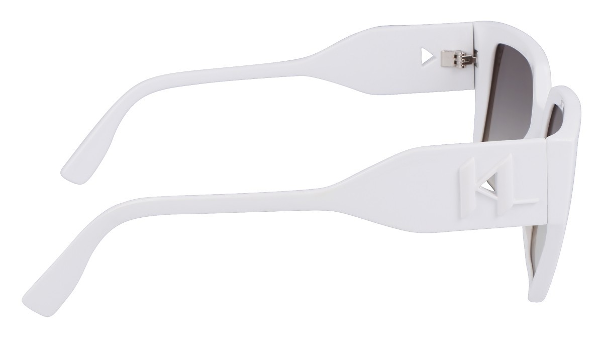 Occhiali da sole Karl Lagerfeld KL6098S (105) colore white forma rettangolare lenti gradient brown