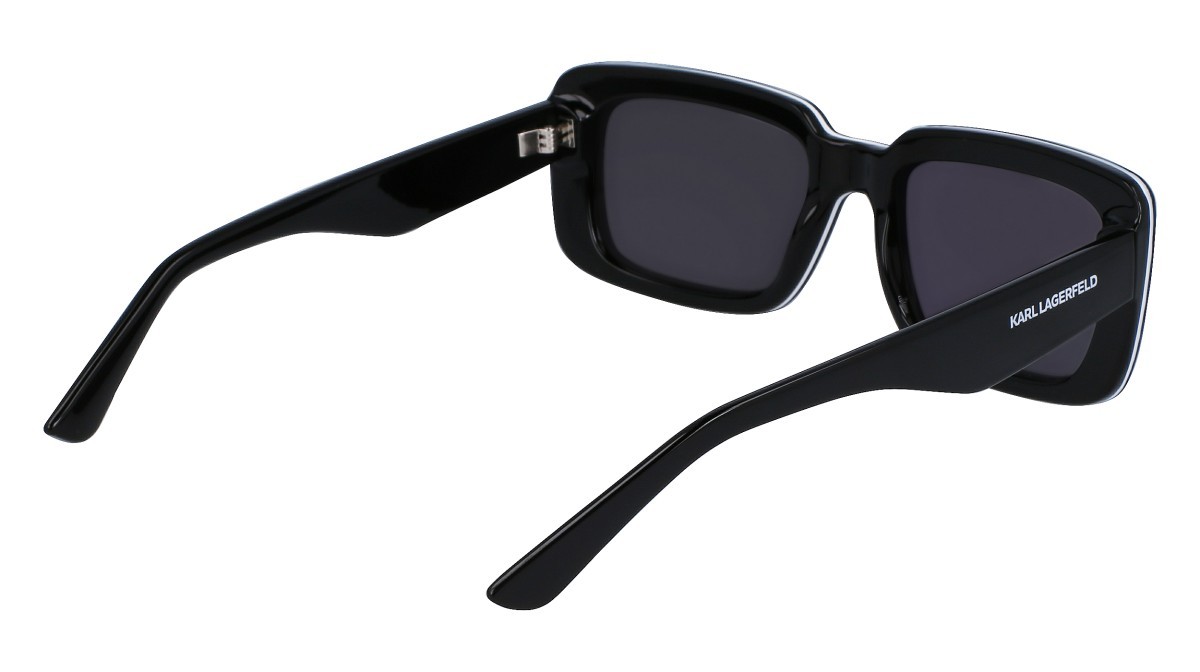 Sonnenbrillen Karl Lagerfeld KL6101S (001) farbe black form rechteckig gläser solid grey