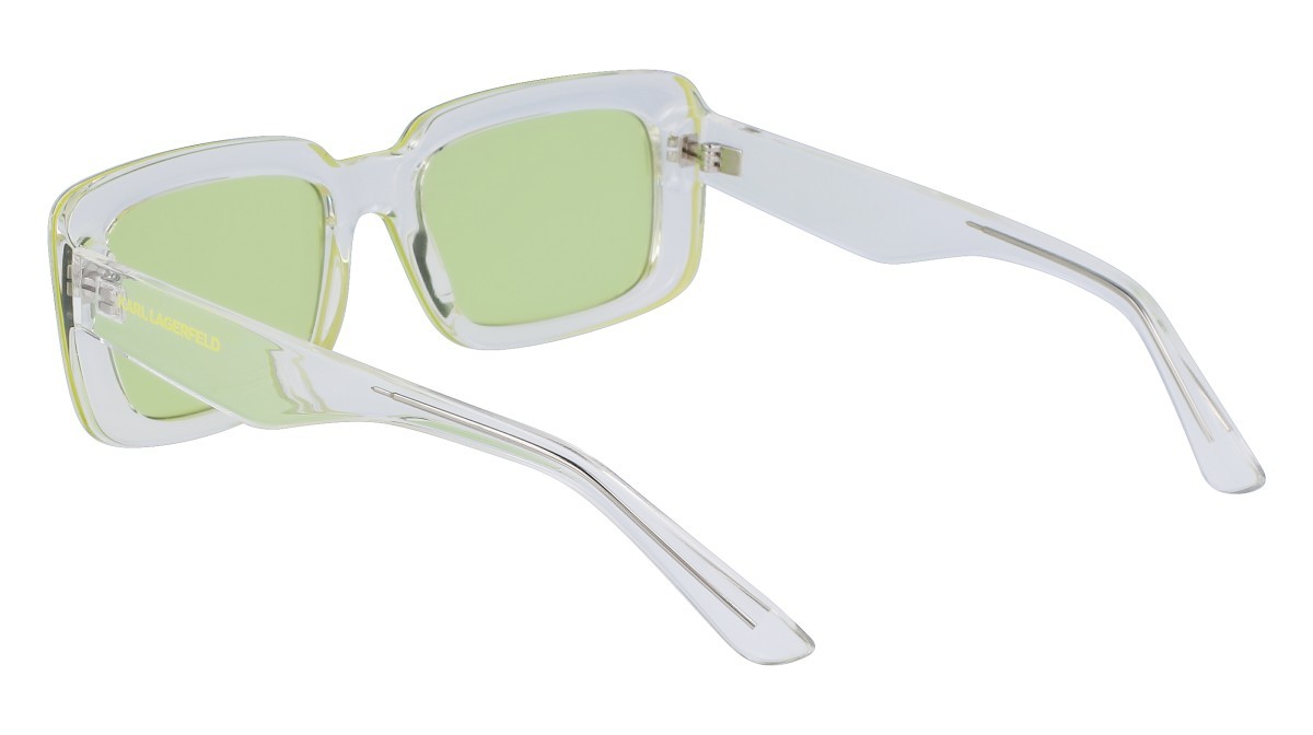 Sonnenbrillen Karl Lagerfeld KL6101S (970) farbe crystal form rechteckig gläser solid lime