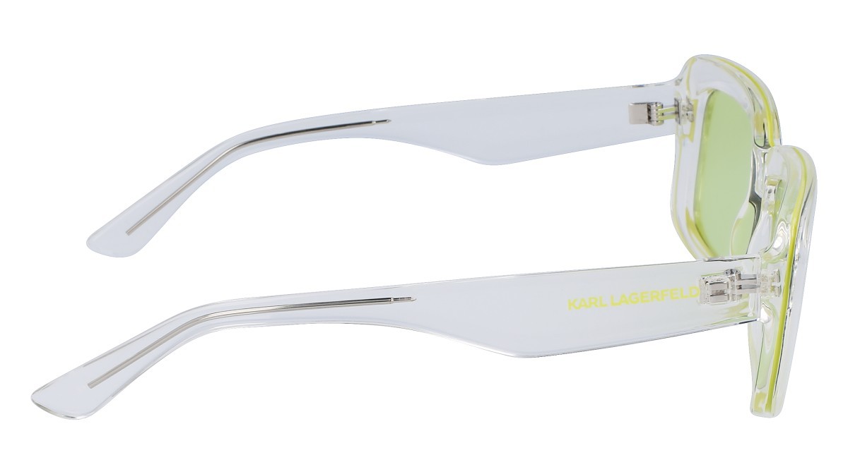 Sonnenbrillen Karl Lagerfeld KL6101S (970) farbe crystal form rechteckig gläser solid lime