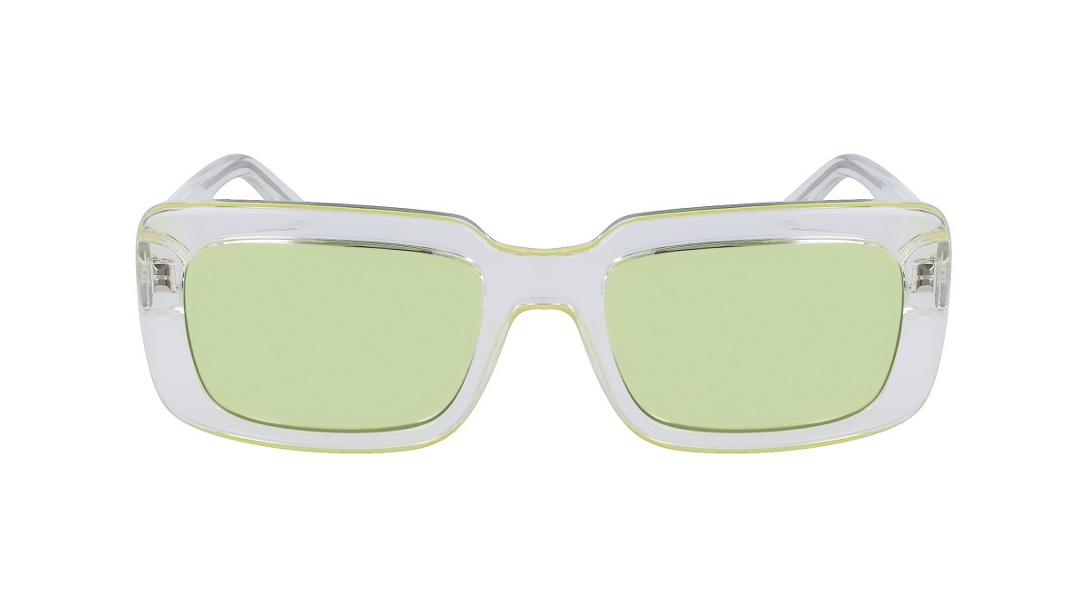 Sonnenbrillen Karl Lagerfeld KL6101S (970) farbe crystal form rechteckig gläser solid lime