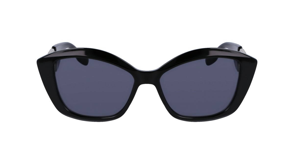 Sonnenbrillen Karl Lagerfeld KL6102S (001) farbe black form rechteckig gläser solid grey