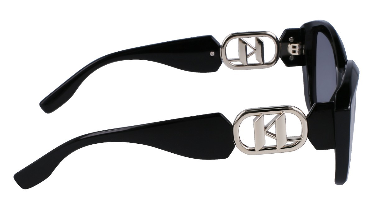 Sonnenbrillen Karl Lagerfeld KL6102S (001) farbe black form rechteckig gläser solid grey