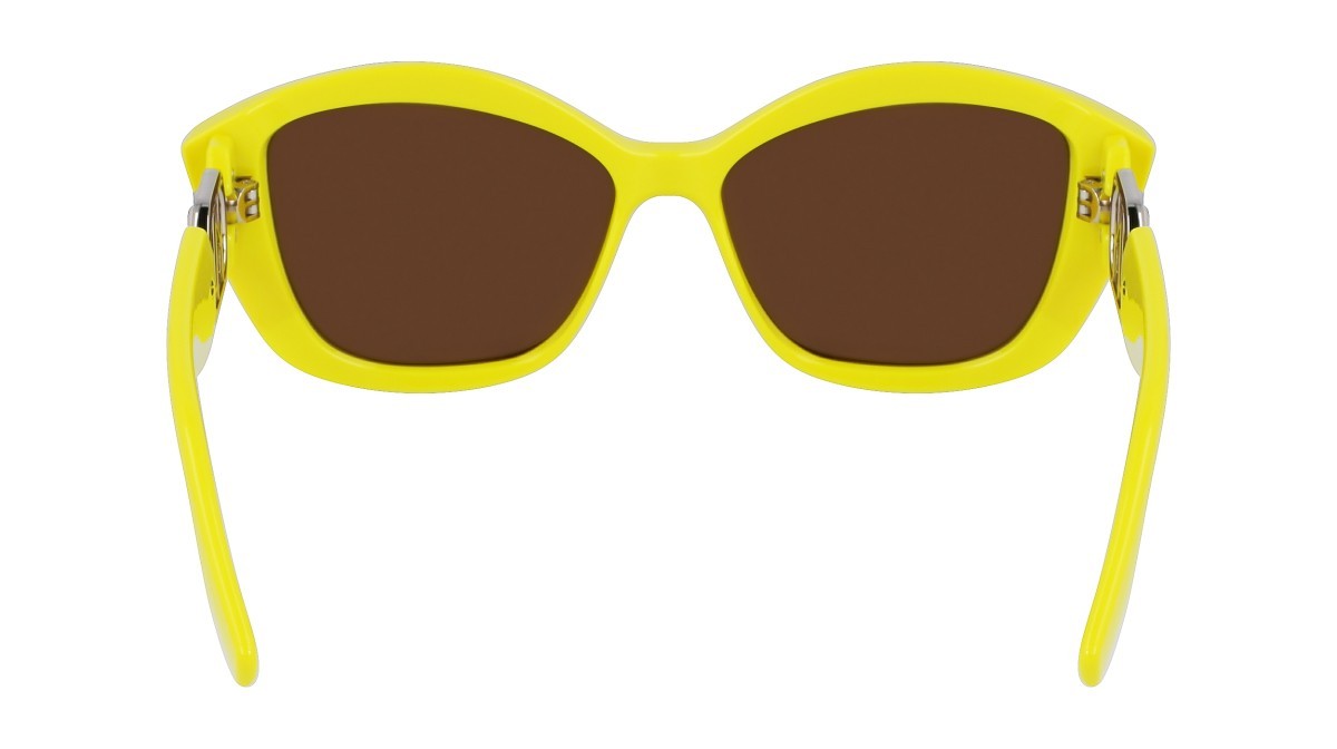 Sonnenbrillen Karl Lagerfeld KL6102S (703) farbe yellow form rechteckig gläser solid brown