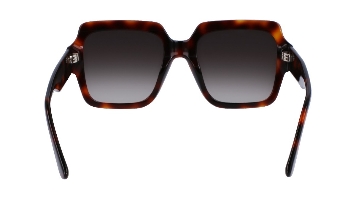 Sonnenbrillen Karl Lagerfeld KL6104SR (240) farbe tortoise form rechteckig gläser gradient smoke khaki