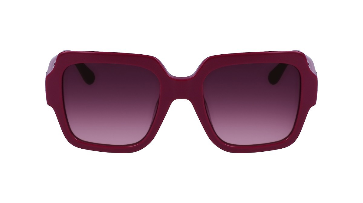 Sonnenbrillen Karl Lagerfeld KL6104SR (501) farbe plum form rechteckig gläser gradient violet rose