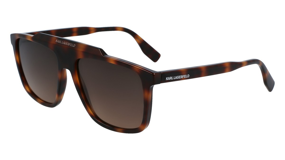 Sonnenbrillen Karl Lagerfeld KL6107S (240) farbe tortoise form aviator gläser gradient brown