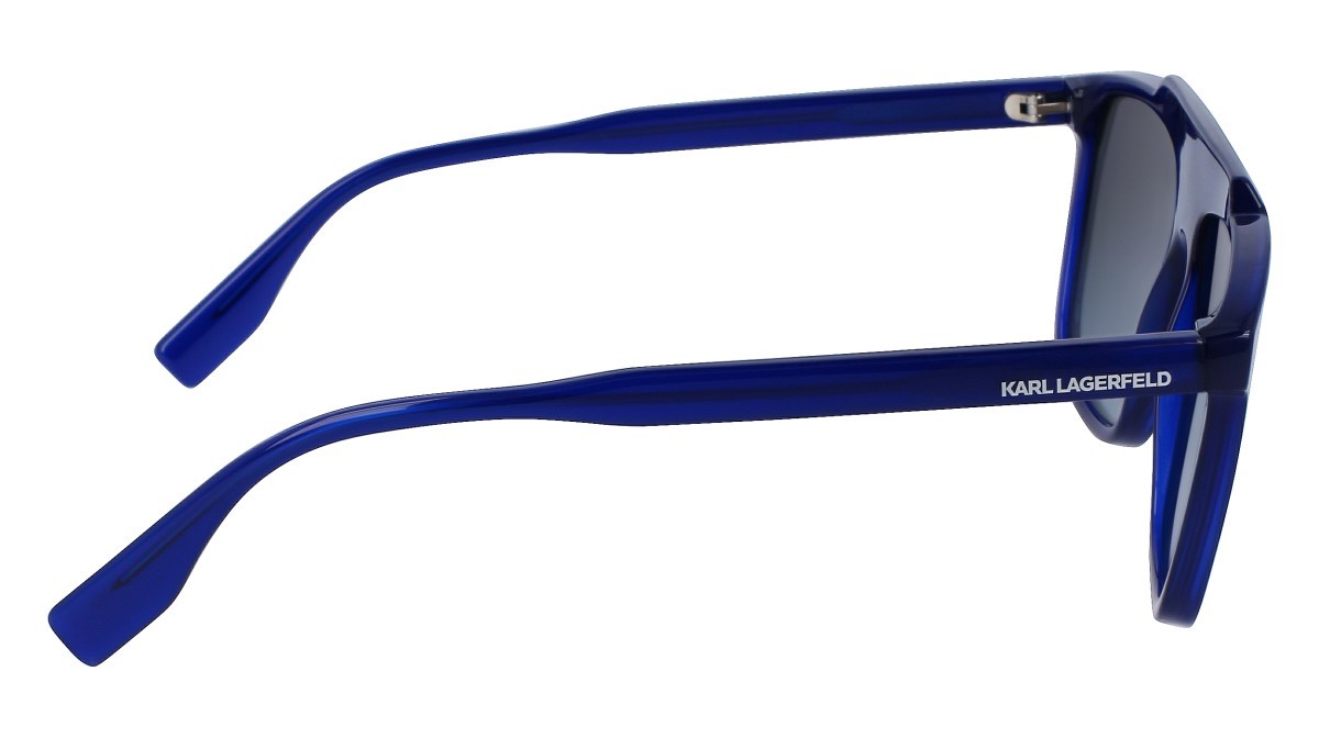 Occhiali da sole Karl Lagerfeld KL6107S (400) colore blue forma aviator lenti gradient grey/blue