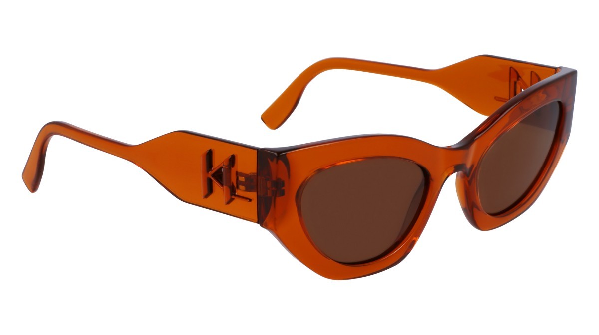 Sonnenbrillen Karl Lagerfeld KL6122S (216) farbe caramel form cat-eye gläser solid brown