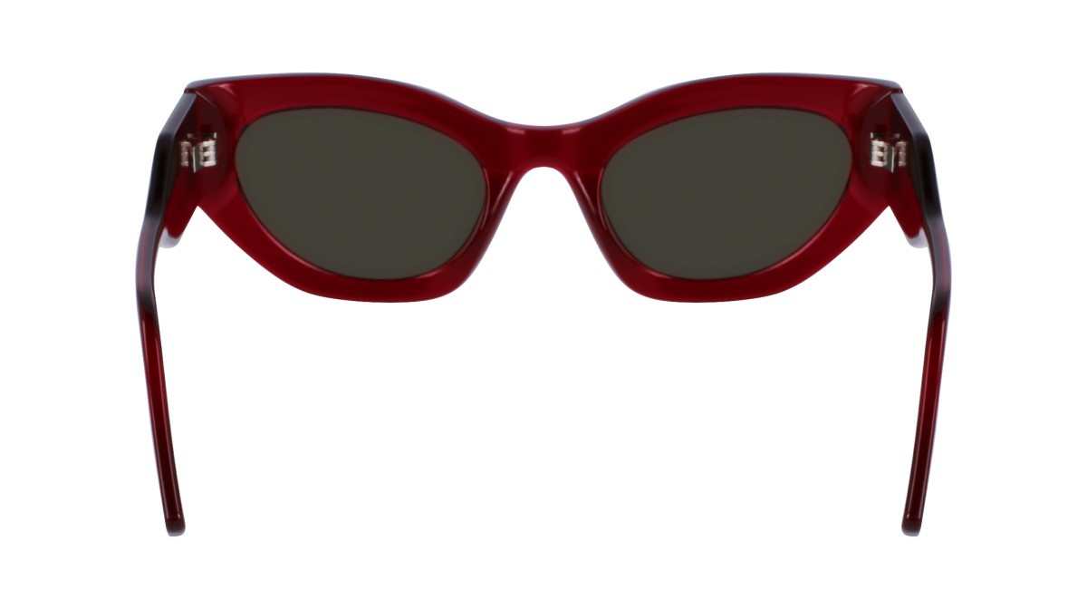 Sonnenbrillen Karl Lagerfeld KL6122S (540) farbe cyclamen form cat-eye gläser solid green