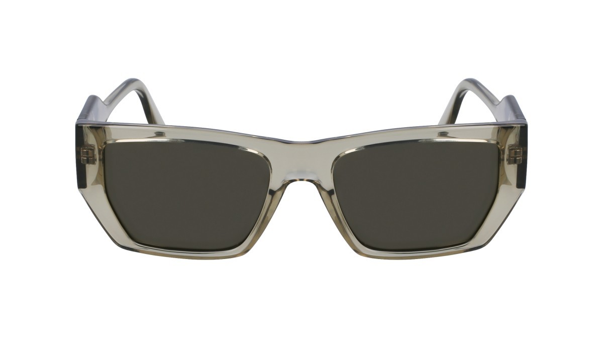 Sonnenbrillen Karl Lagerfeld KL6123S (275) farbe light khaki form rechteckig gläser solid green