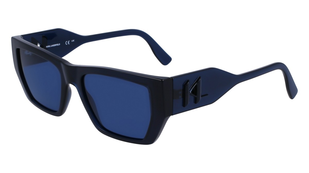 Sonnenbrillen Karl Lagerfeld KL6123S (404) farbe dark blue form rechteckig gläser solid blue