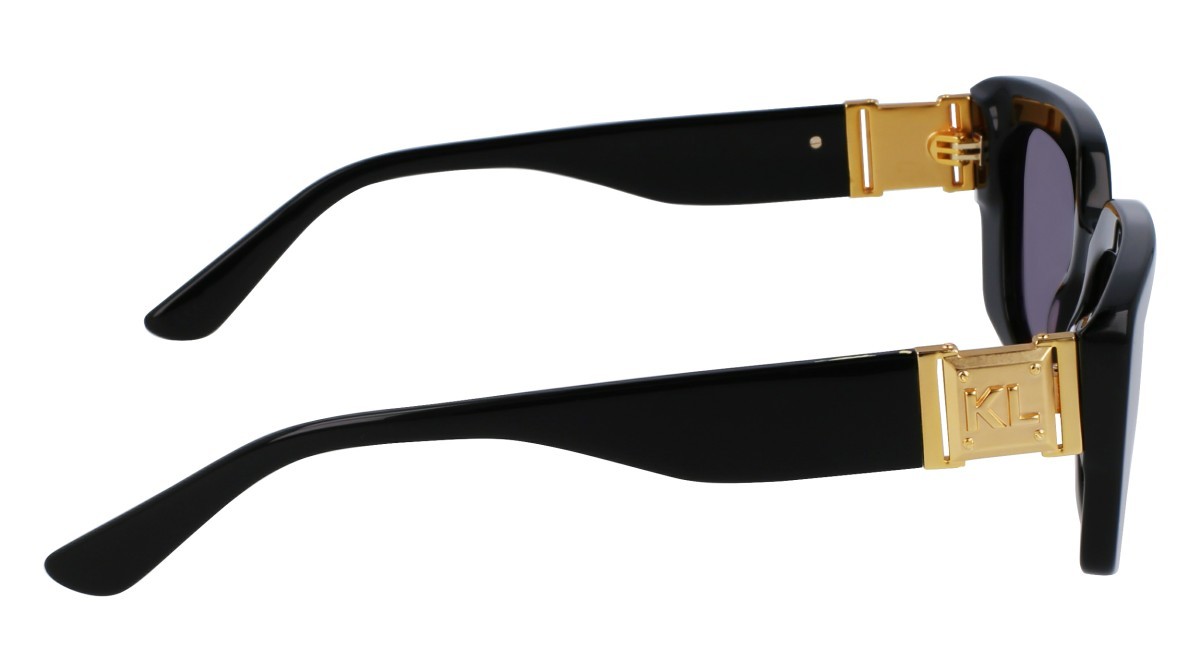 Sonnenbrillen Karl Lagerfeld KL6125S (001) farbe black form rechteckig gläser solid grey