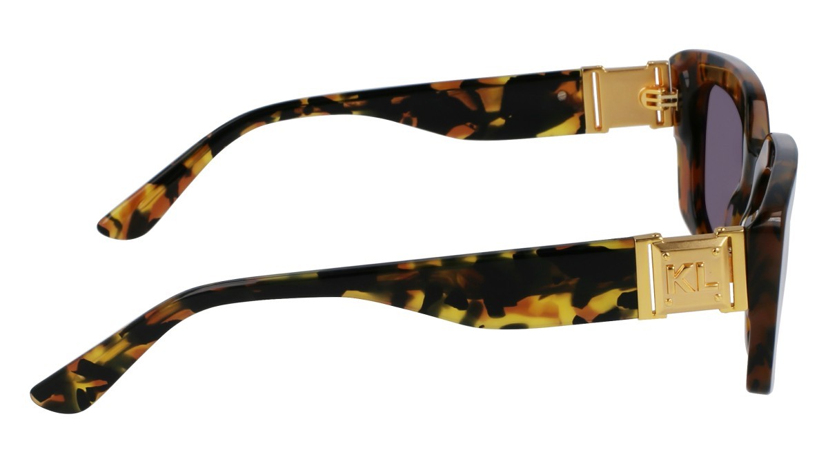 Sonnenbrillen Karl Lagerfeld KL6125S (234) farbe striped tobacco form rechteckig gläser solid grey