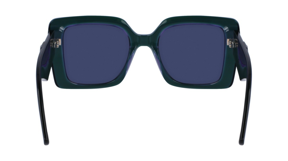 Sonnenbrillen Karl Lagerfeld KL6126S (427) farbe petrol/lilac form rechteckig gläser solid blue