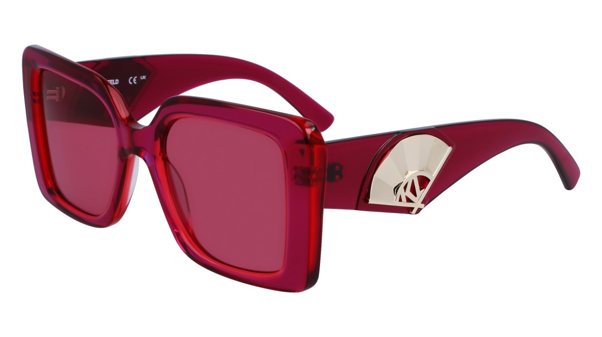 Sonnenbrillen Karl Lagerfeld KL6126S (540) farbe cyclamen/rose form rechteckig gläser solid wine