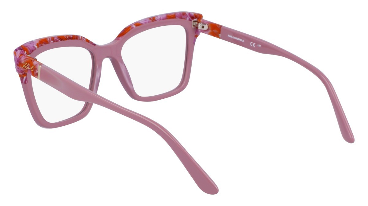Occhiali da vista Karl Lagerfeld KL6130 (618) colore rose/marble forma rettangolare 
