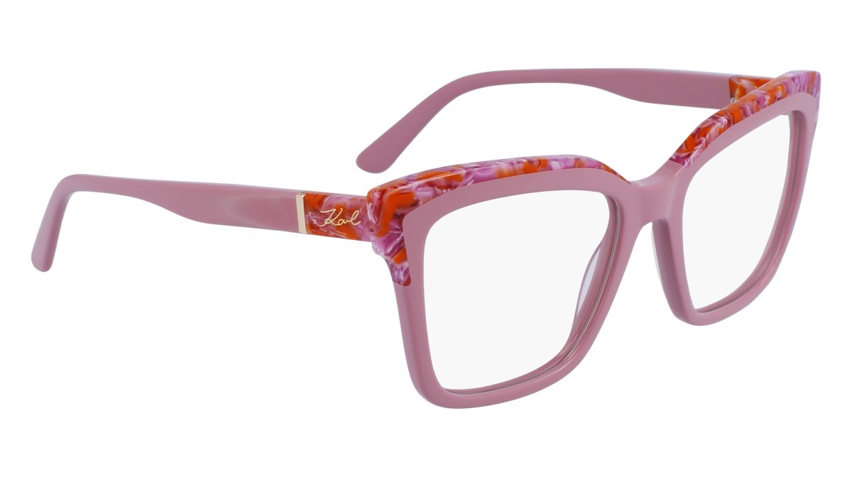 Occhiali da vista Karl Lagerfeld KL6130 (618) colore rose/marble forma rettangolare 