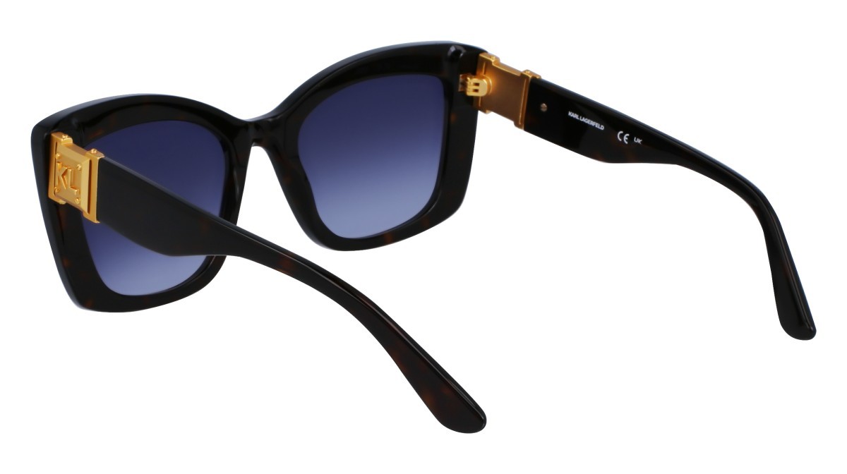 Occhiali da sole Karl Lagerfeld KL6139S (240) colore tortoise forma rettangolare lenti gradient blue