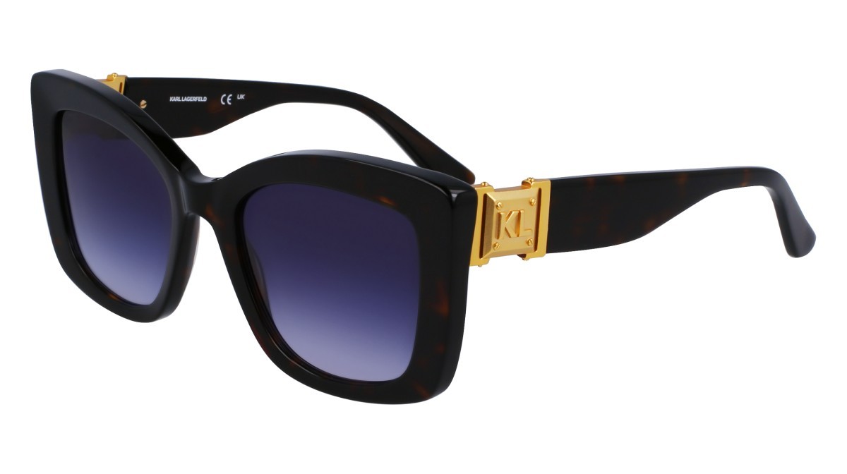 Occhiali da sole Karl Lagerfeld KL6139S (240) colore tortoise forma rettangolare lenti gradient blue