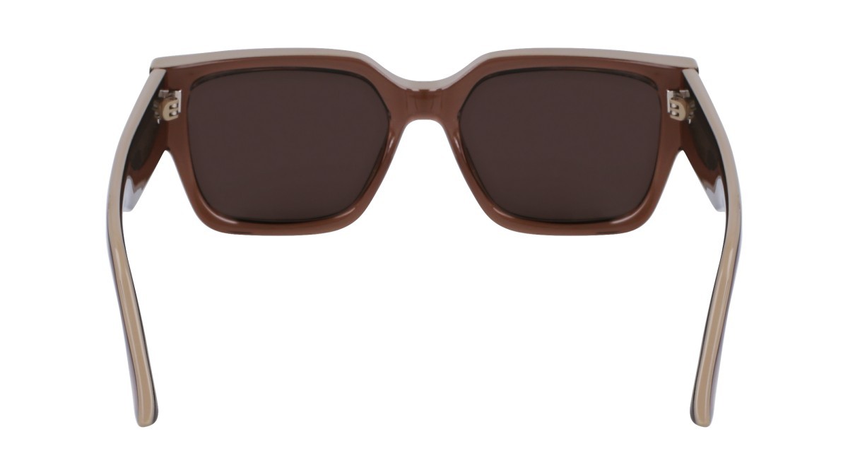 Sonnenbrillen Karl Lagerfeld KL6142S (246) farbe light brown form rechteckig gläser solid brown