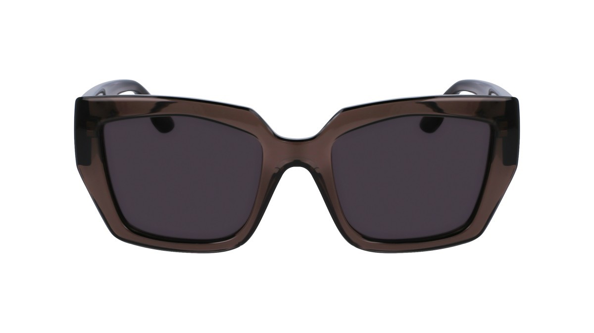 Sonnenbrillen Karl Lagerfeld KL6143S (020) farbe grey form rechteckig gläser solid grey