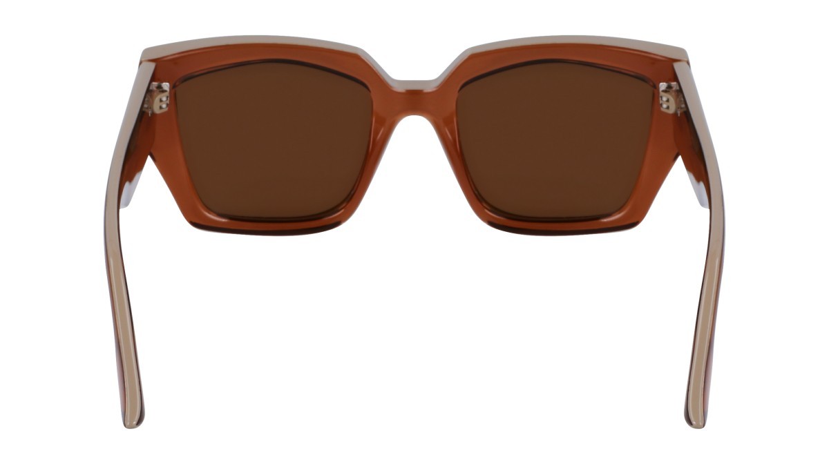 Sunglasses Karl Lagerfeld KL6143S (246) color light brown shape rectangle lenses solid brown