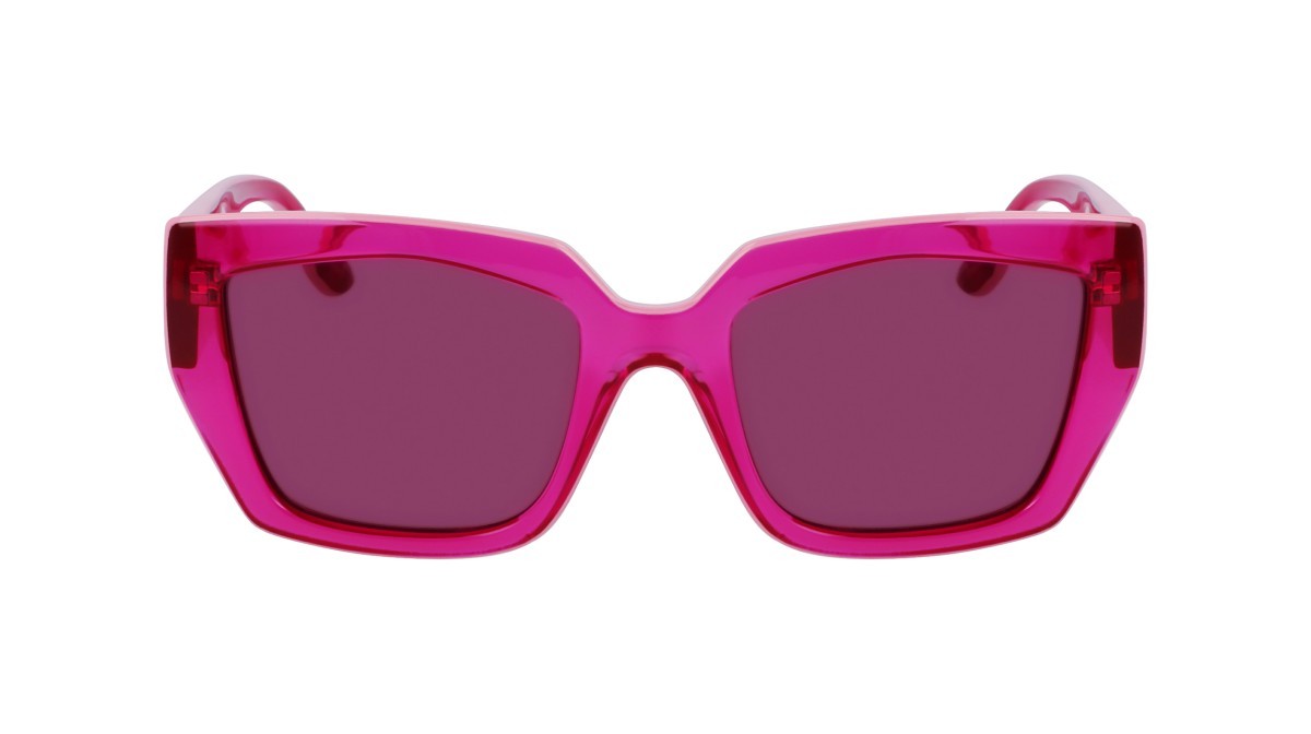 Sonnenbrillen Karl Lagerfeld KL6143S (650) farbe pink form rechteckig gläser solid violet