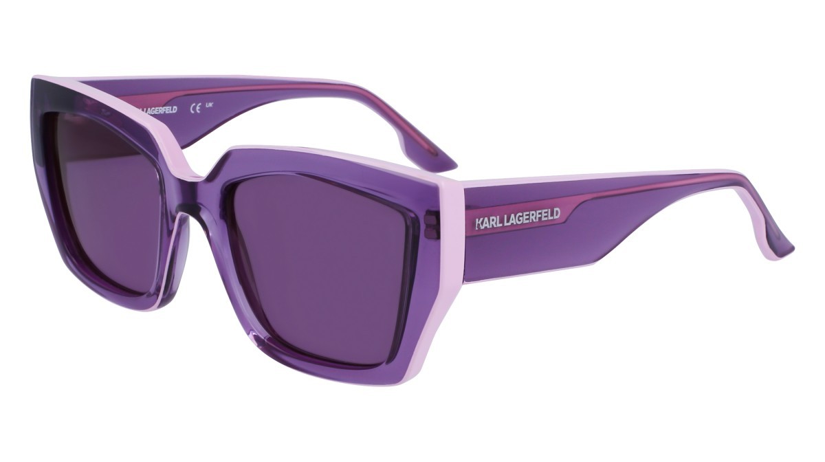 Sonnenbrillen Karl Lagerfeld KL6143S (662) farbe lavender form rechteckig gläser solid violet